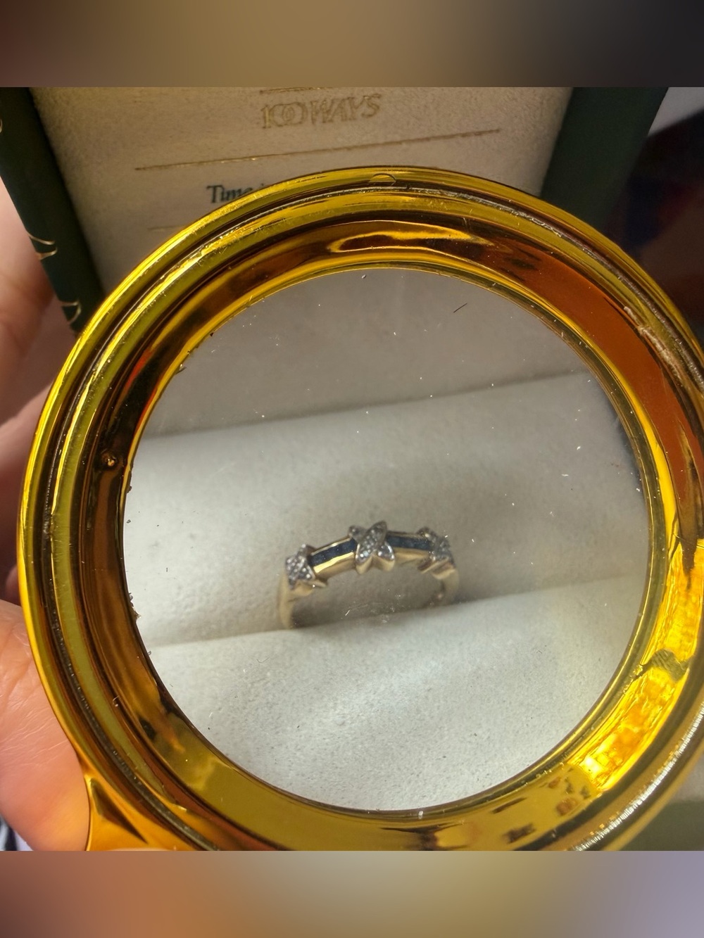 100 ways 9K ring sapphire & diamond channel set πππ€ - Picture 5 of 8